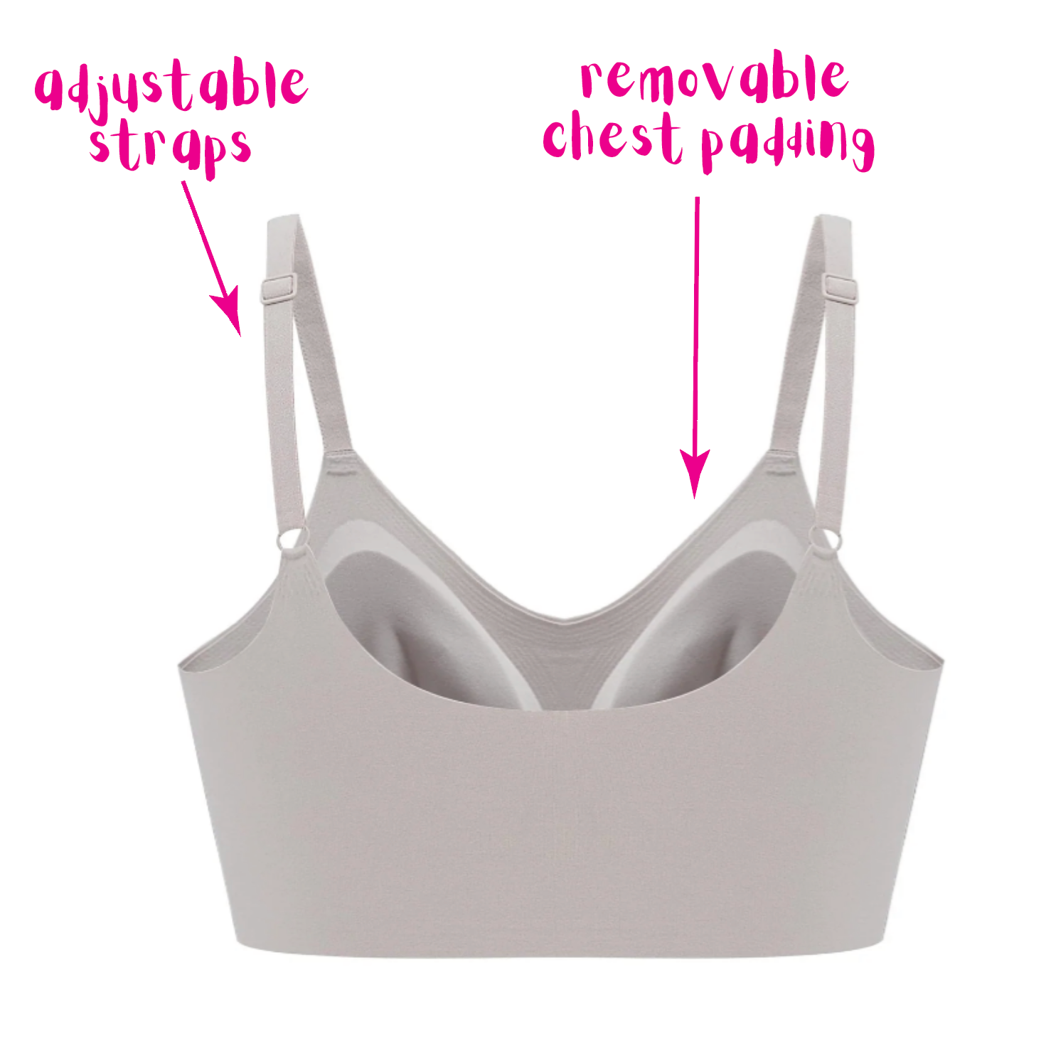 The Only Bra Only Adjustable Bra product detail view on a white background.