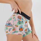 Shinesty The Motel Hotel Palm Springs tropical women's boxers – retro novelty lounge underwear
