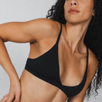 Shinesty The Threat Level Midnight solid black Boob Hammock triangle bralette – everyday bralette