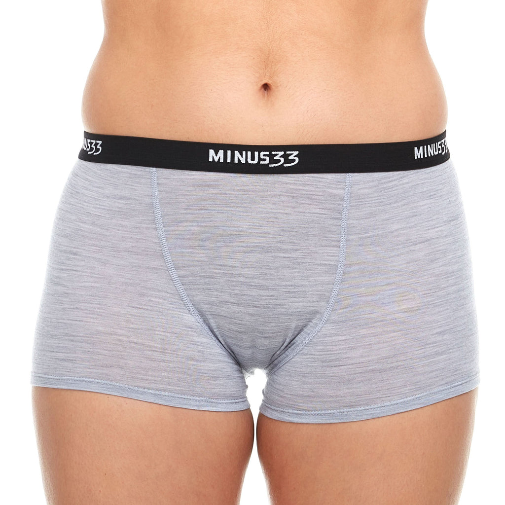 Minus33 Woolverino women's microweight merino wool boyshorts – anti-odor breathable underwear