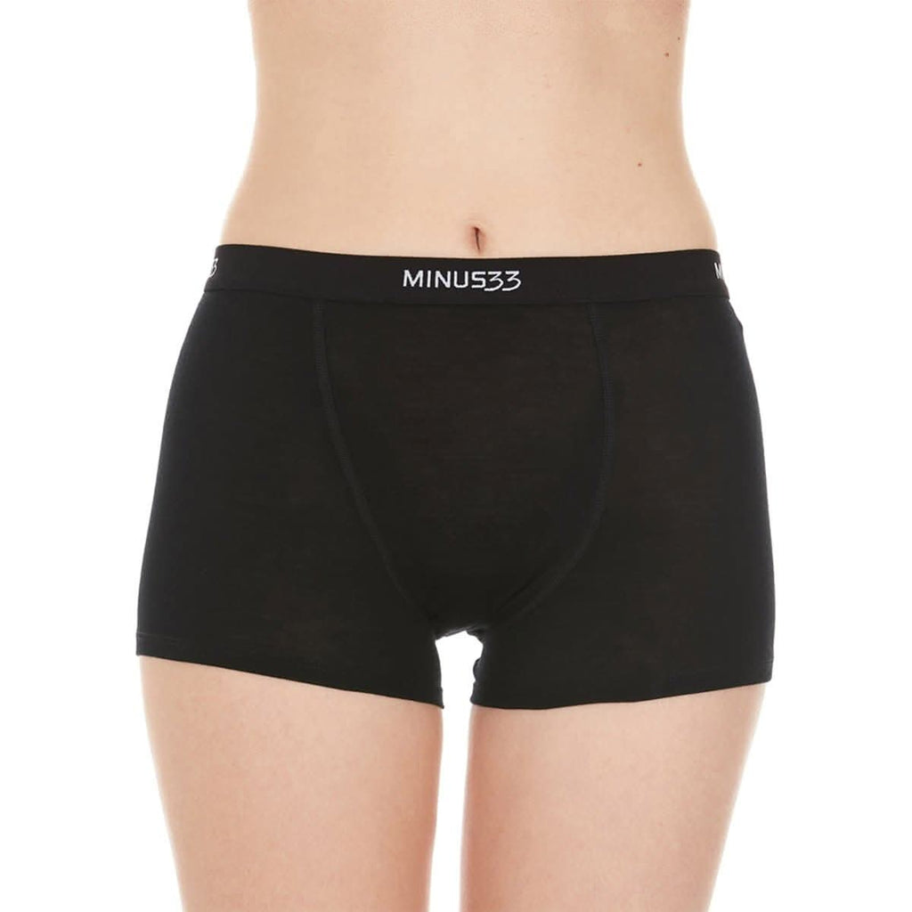 Minus33 Woolverino women's microweight merino wool boyshorts – anti-odor breathable underwear