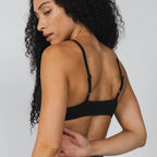 Shinesty The Threat Level Midnight solid black Boob Hammock triangle bralette – everyday bralette