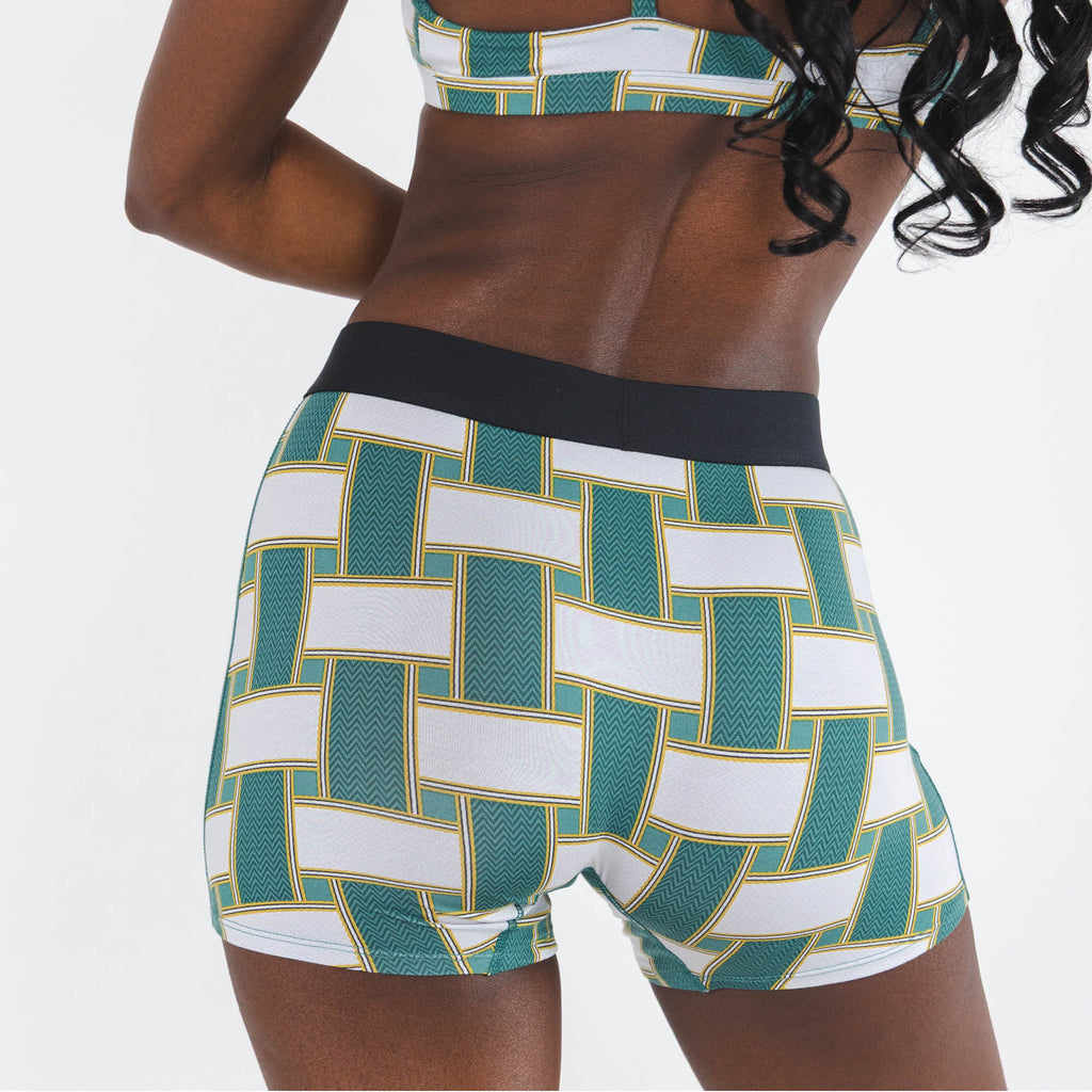 Shinesty The Lawn Chair vintage webbed women's boxers – funny retro novelty lounge underwear