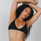 Shinesty The Threat Level Midnight solid black Boob Hammock triangle bralette – everyday bralette