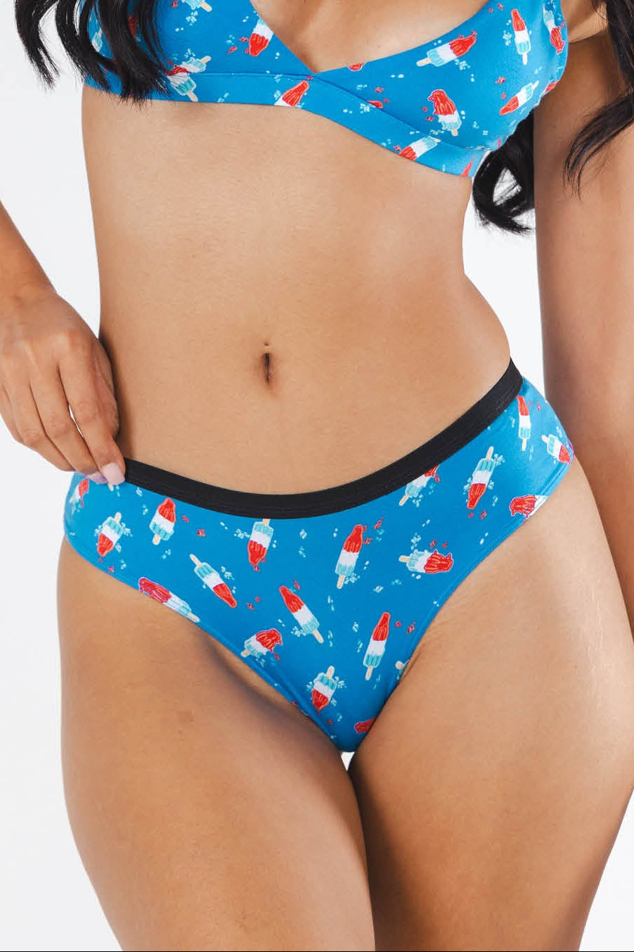 Shinesty The Popsicle Stick USA popsicle cheeky underwear – patriotic summer novelty