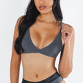 The Basalt | Heather Charcoal Boob Hammock™ Triangle Bralette
