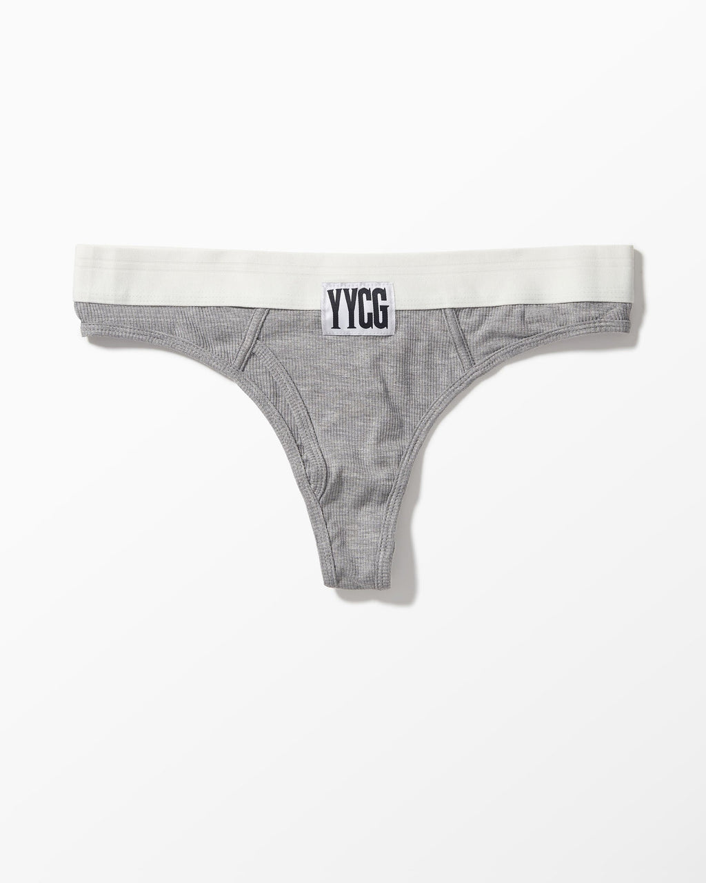 YYCG women's ribbed thong in black white gray – soft rayon minimal coverage underwear