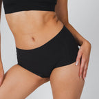 Shinesty The Threat Level Midnight solid black seamless boyshort – classic everyday underwear
