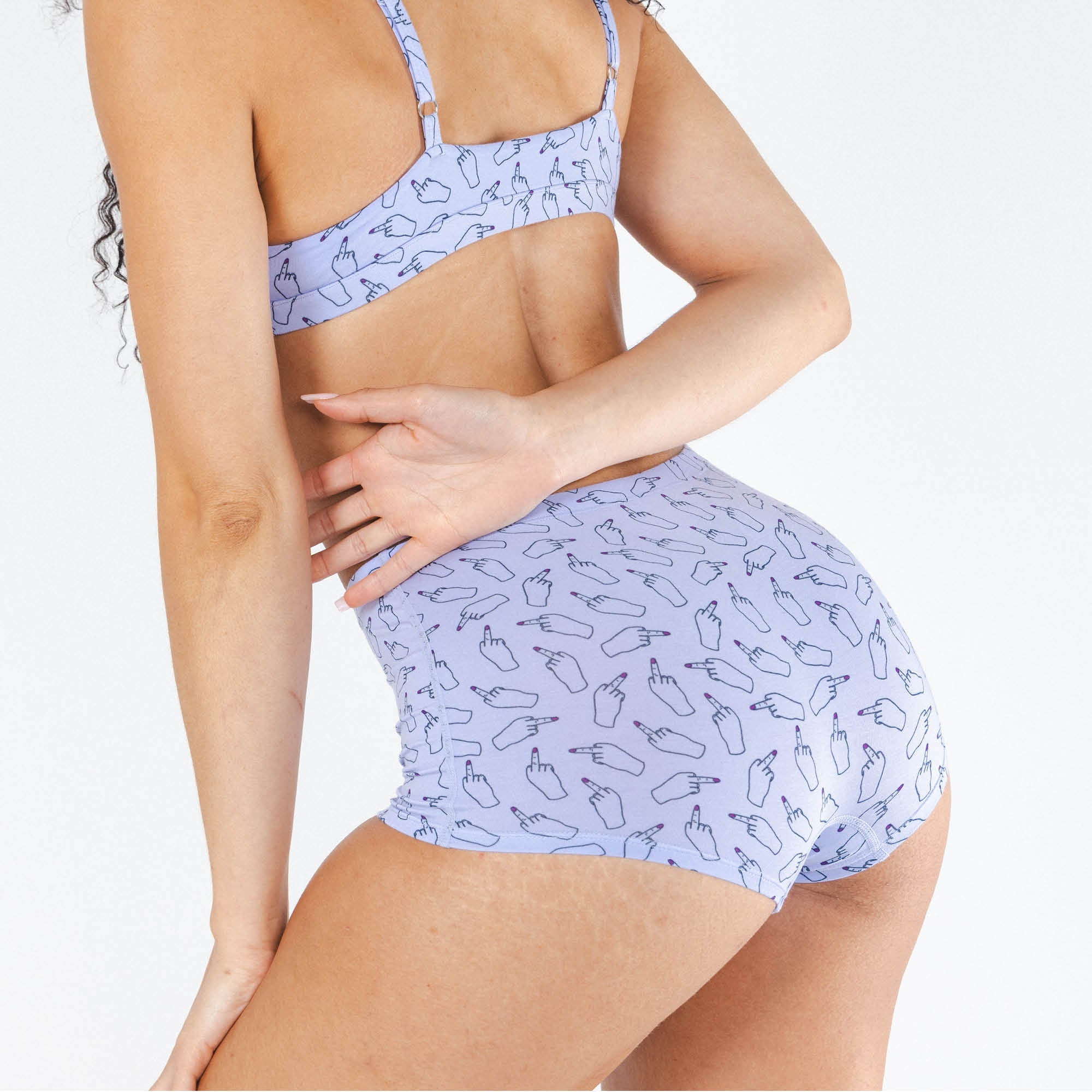 Shinesty The Little Birdy middle finger modal boyshort underwear – funny bold novelty