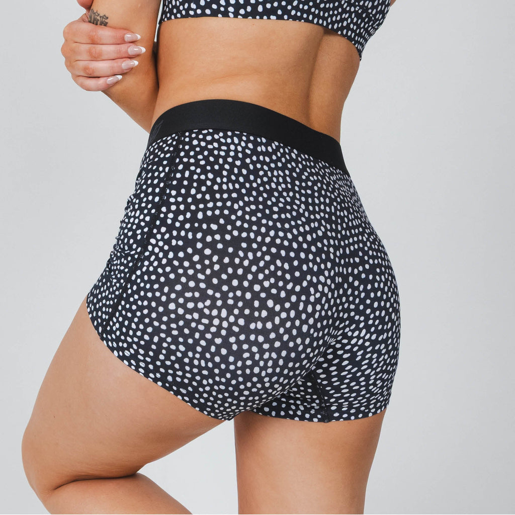 Shinesty The Salt and Pepper polka dot women's boxers – classic polka dot novelty underwear