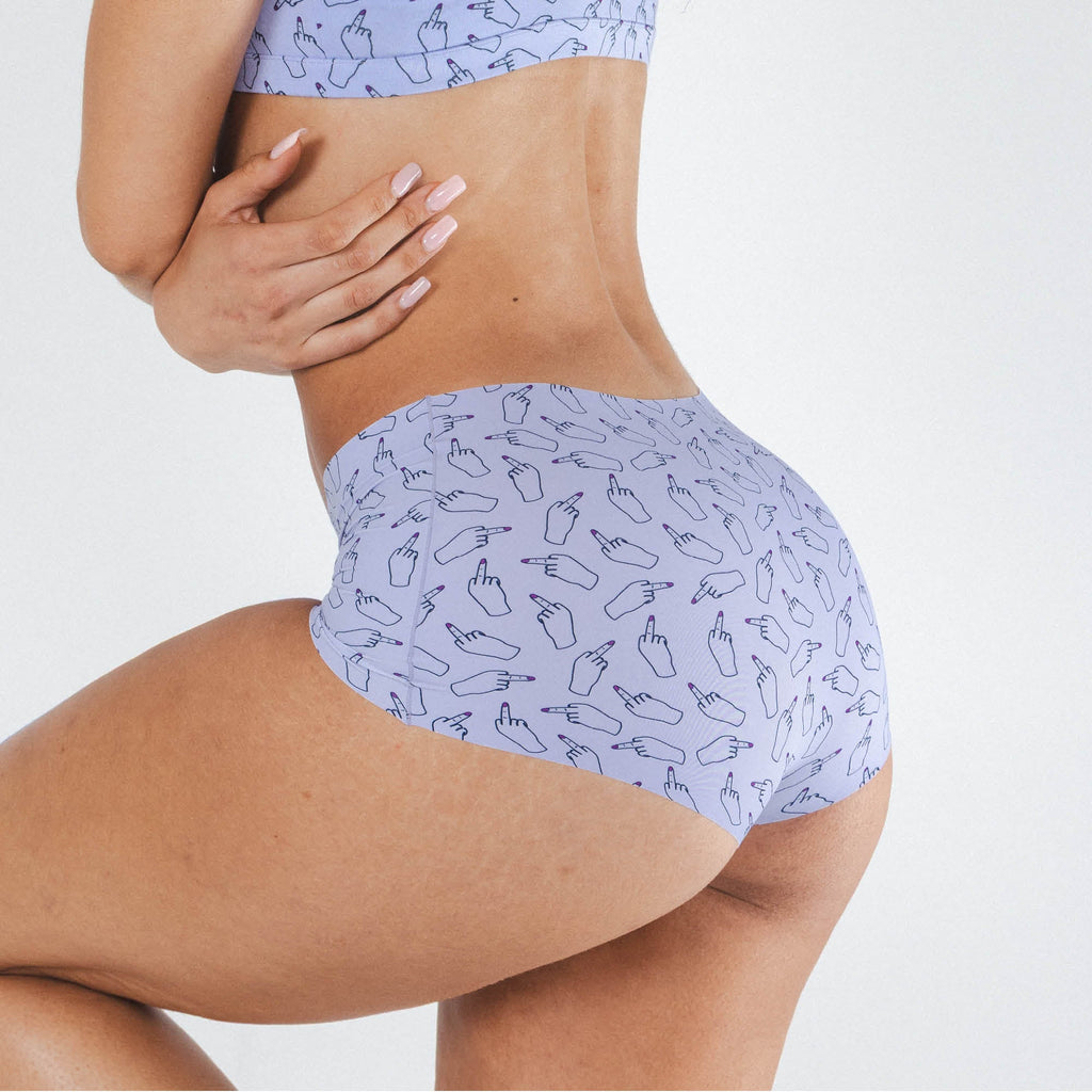 Shinesty The Little Birdy middle finger seamless boyshort – funny bold novelty underwear