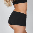 Shinesty The Threat Level Midnight solid black seamless boyshort – classic everyday underwear