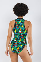 Shinesty The 5 O'Clock Somewhere x Margaritaville zip-up one piece swimsuit – tropical collab