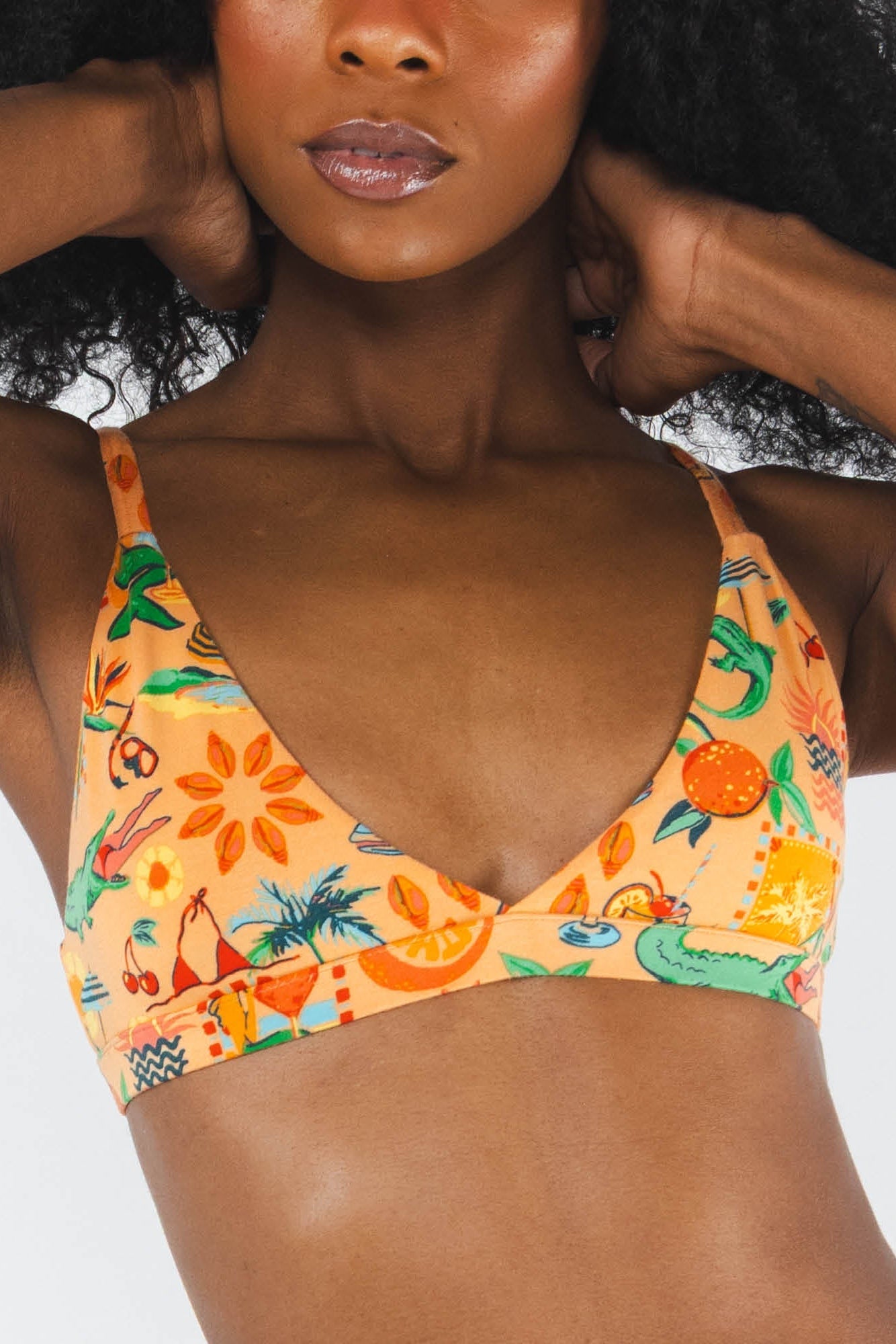 Shinesty The Sunshine State creamsicle summer Boob Hammock triangle bralette – summer novelty
