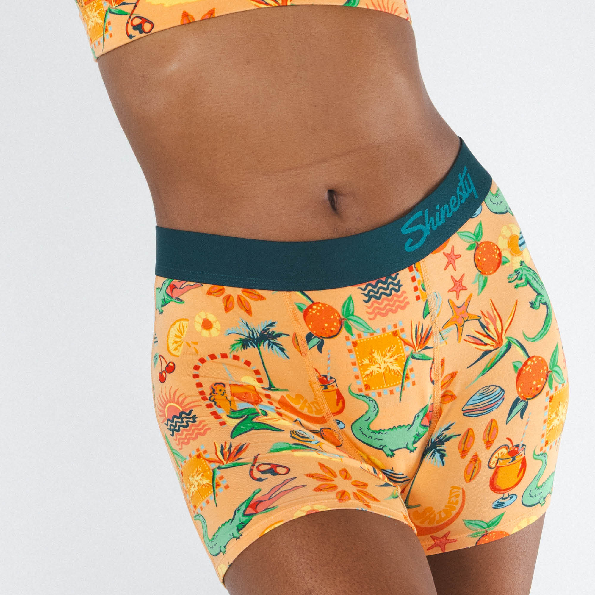 Shinesty The Sunshine State creamsicle summer women's boxers – summer novelty lounge underwear