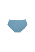 Dear Kate Nellie Hipster Mini in Dusty Teal, back view flat lay on a white background.