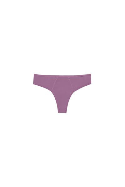 Dear Kate Nellie Thong in Ruby Red, front view flat lay on a white background.