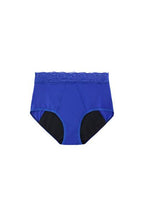 Dear Kate Ada Brief Full in Electric Blue, front view flat lay on a white background.