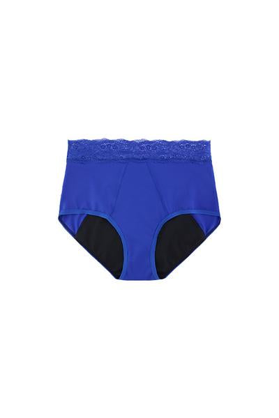Dear Kate Ada Brief Mini in Electric Blue, front view flat lay on a white background.