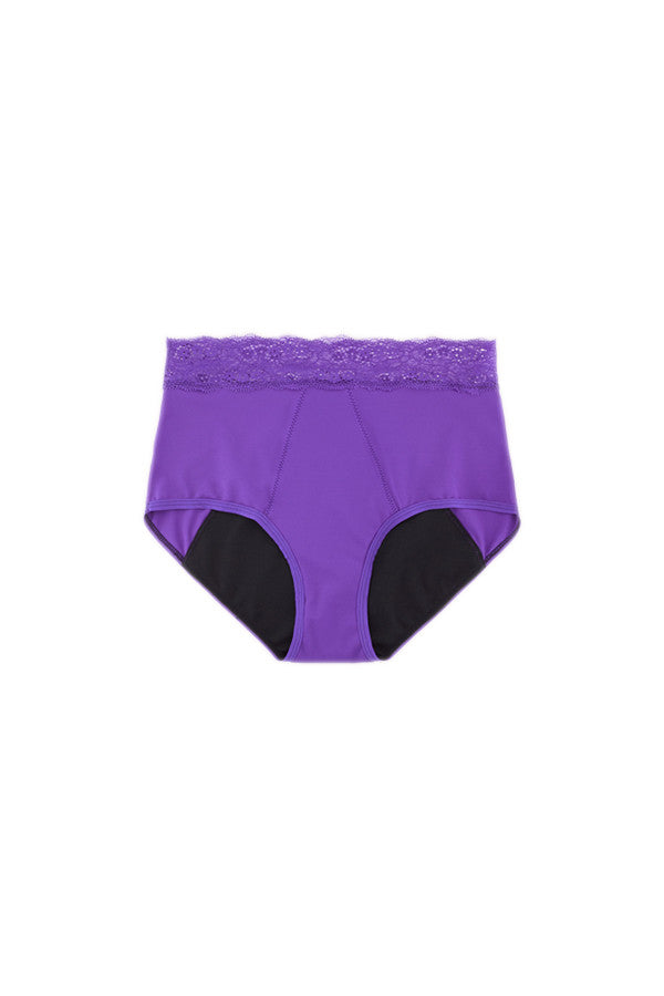 Dear Kate Ada Brief Mini in Purple, front view flat lay on a white background.