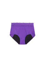Dear Kate Ada Brief Mini in Purple, front view flat lay on a white background.