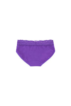 Dear Kate Ada Hipster Mini in Purple, back view flat lay on a white background.