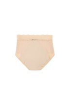 Dear Kate Ada Brief Mini in Beige, alternate back view flat lay on a white background.