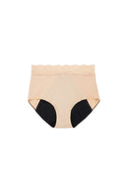 Dear Kate Ada Brief Mini in Beige, alternate front view flat lay on a white background.