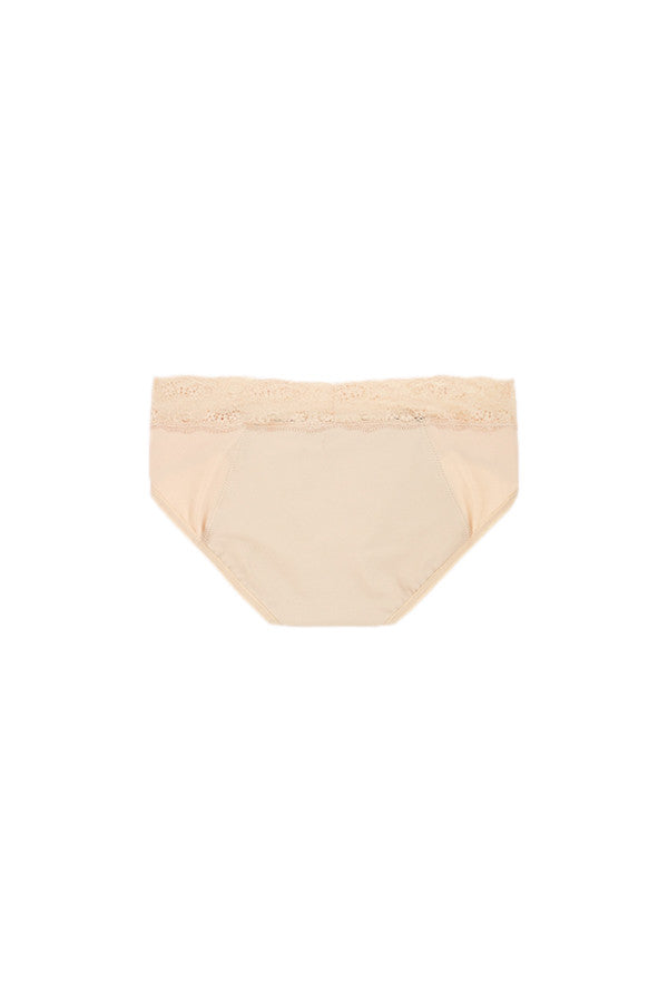 Dear Kate Ada Hipster Full in Beige, alternate back view on a white background.