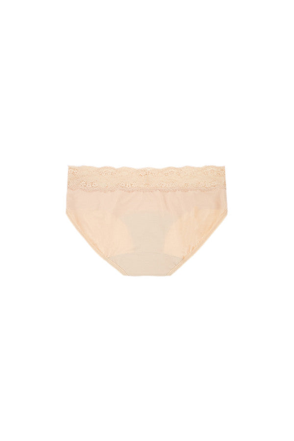 Dear Kate Ada Hipster Mini in Beige, alternate back view flat lay on a white background.