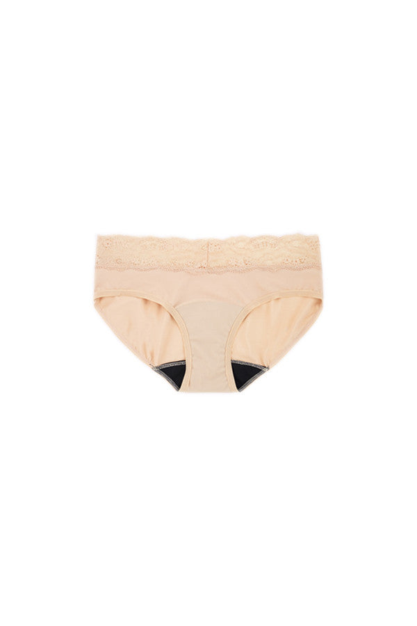 Dear Kate Ada Hipster Mini in Beige, alternate front view flat lay on a white background.