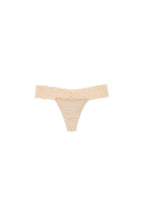 Dear Kate Ada Thong in Beige, alternate front view on a white background.