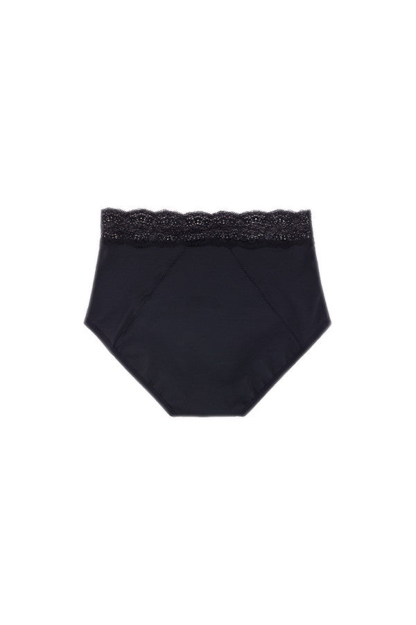 Dear Kate Ada Brief Full in Black, alternate back view flat lay on a white background.