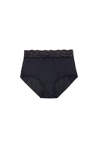 Dear Kate Ada Brief Mini in Black, alternate front view flat lay on a white background.