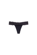 Dear Kate Ada Thong in Black, alternate front view on a white background.