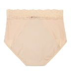 Dear Kate Ada Brief Full in Beige, back view flat lay on a white background.