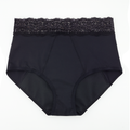 Dear Kate Ada Brief Mini in Black, front view flat lay on a white background.