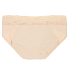 Dear Kate Ada Hipster Full in Beige, flat lay back view on a white background.