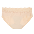 Dear Kate Ada Hipster Mini in Beige, back view flat lay on a white background.