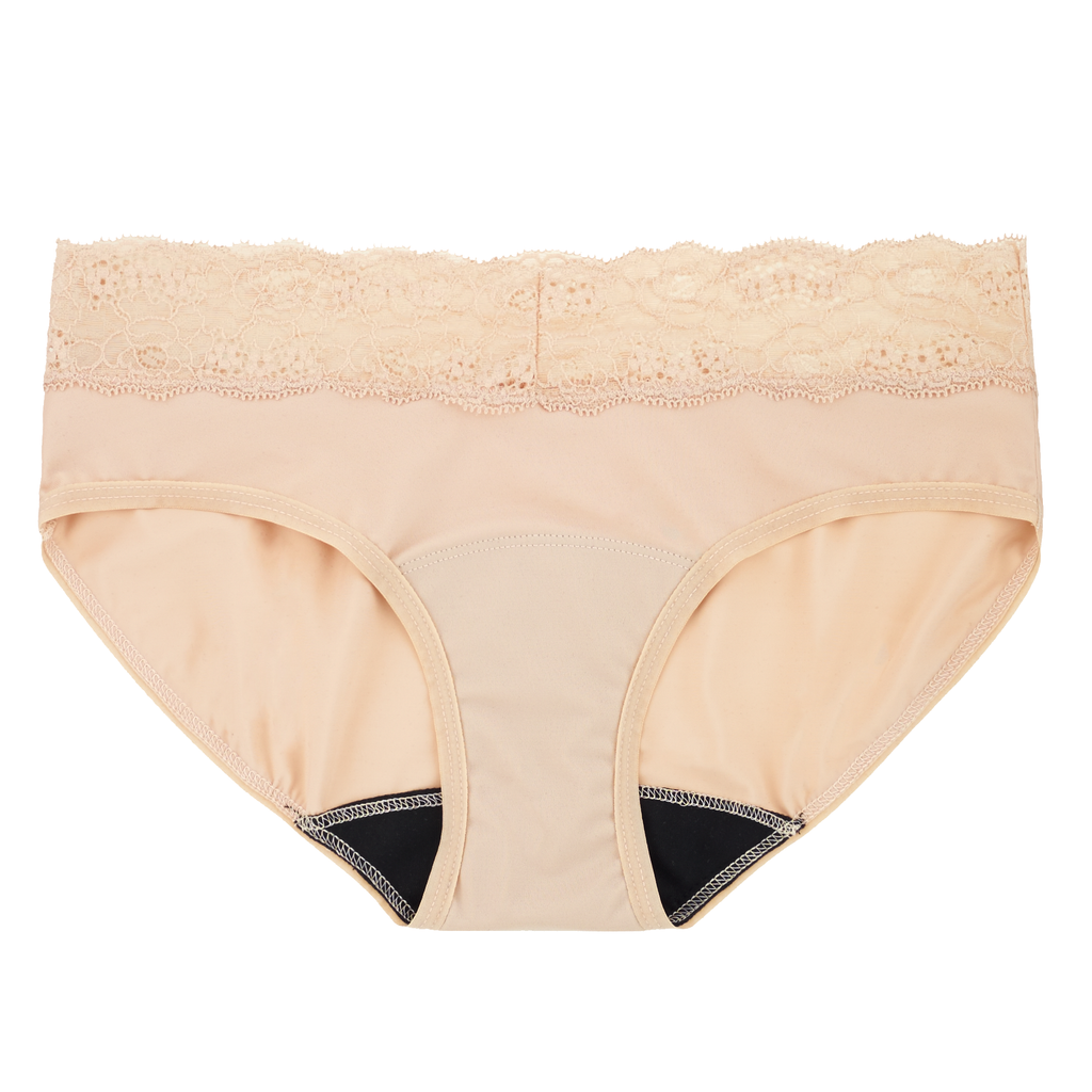Dear Kate Ada Hipster Mini in Beige, front view flat lay on a white background.