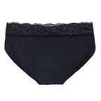 Dear Kate Ada Hipster Mini in Black, back view flat lay on a white background.