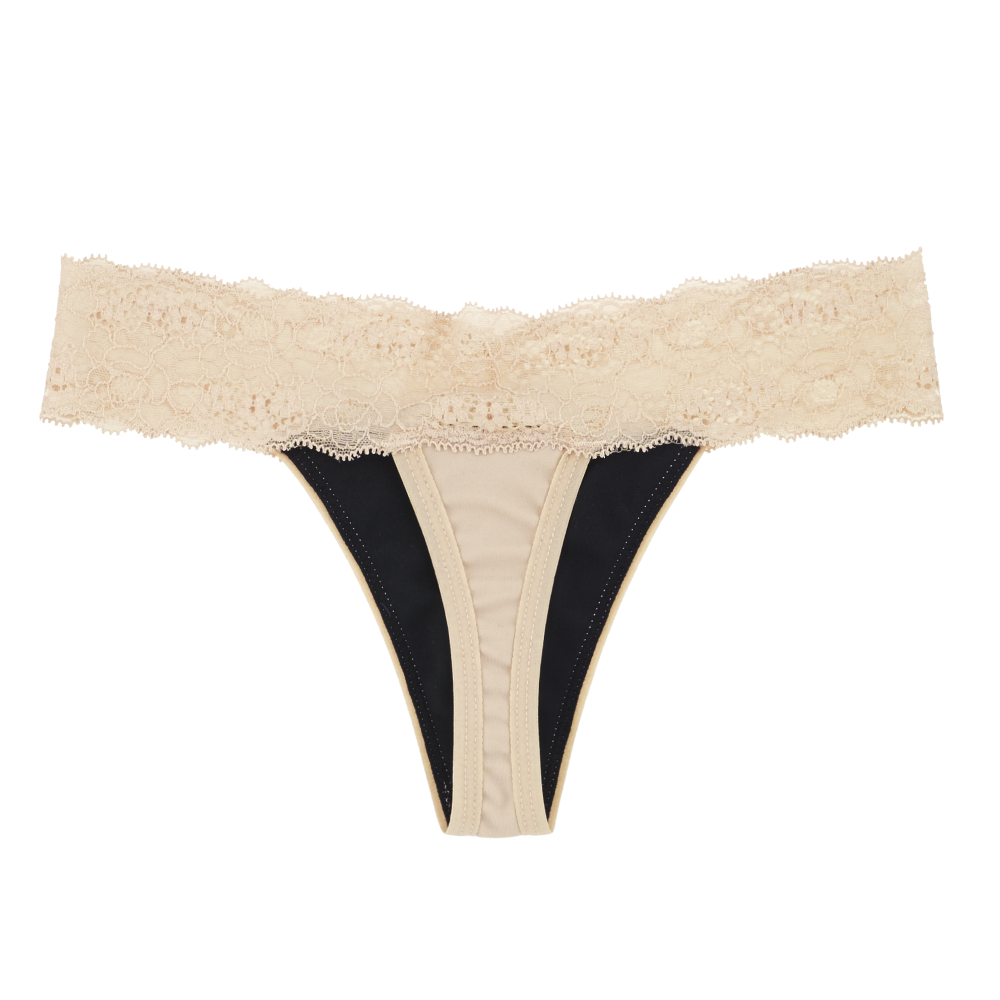 Dear Kate Ada Thong in Beige, back view flat lay on a white background.