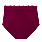 Dear Kate Ada Brief Full in Ruby Red, back view on a white background.