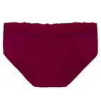 Dear Kate Ada Hipster Full in Ruby Red, back view on a white background.