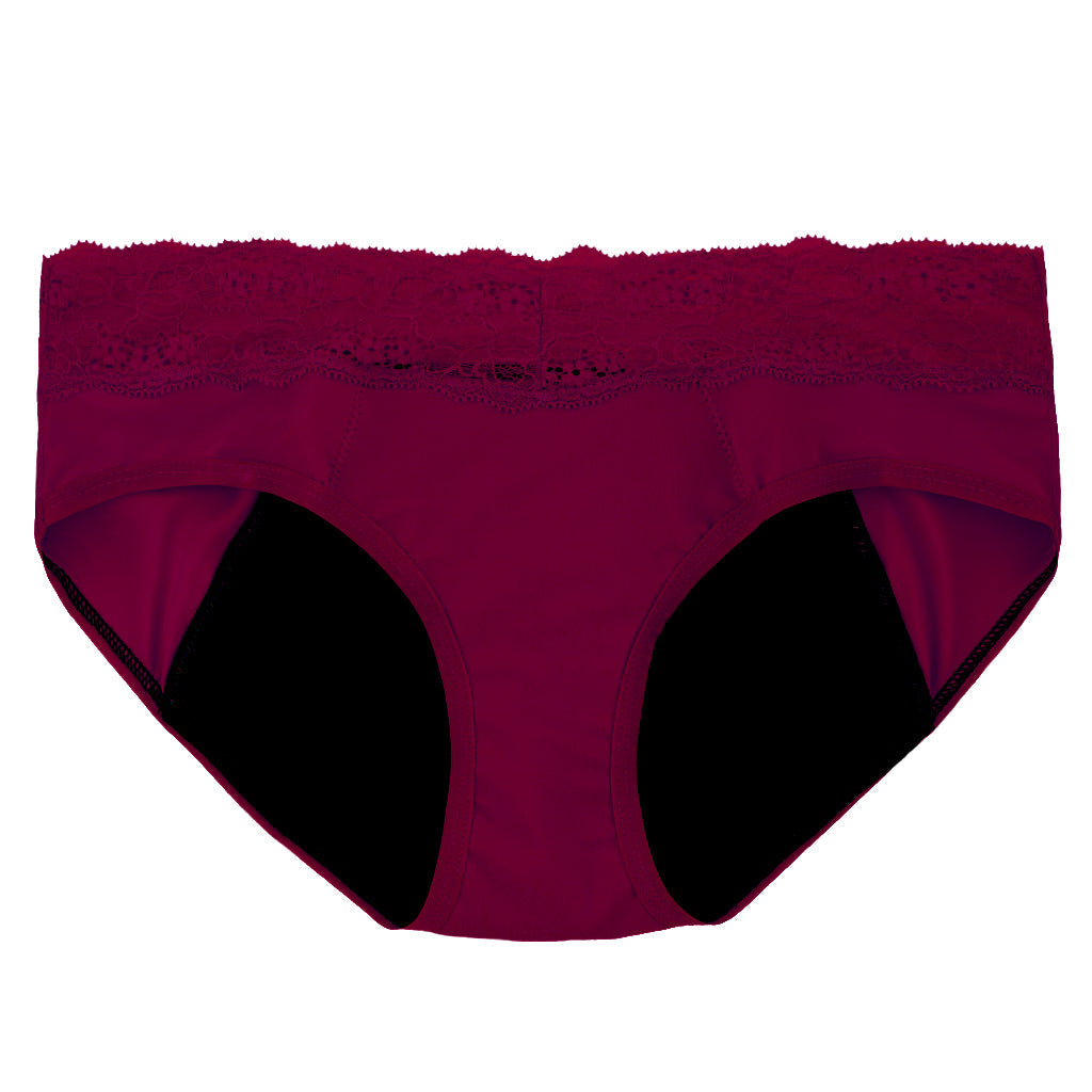 Dear Kate Ada Hipster Full in Ruby Red, front view on a white background.