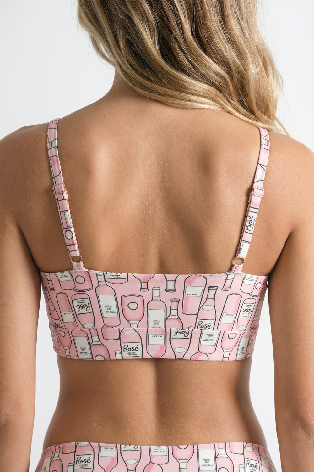 Shinesty The All Day rosé wine Boob Hammock scoop bralette – funny wine novelty bralette