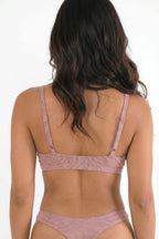 Shinesty The Bell Pep red chambray Boob Hammock triangle bralette – earthy red tonal bralette