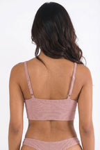 Shinesty The Bell Pep red chambray Boob Hammock scoop bralette – earthy red tonal bralette