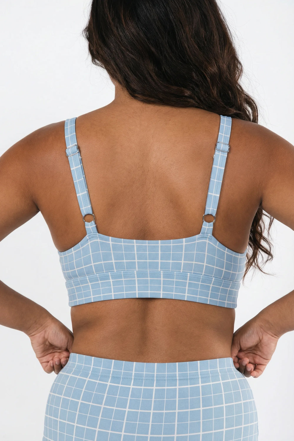 Shinesty The Spick and Span window pane plaid Boob Hammock plunge bralette – classic plaid