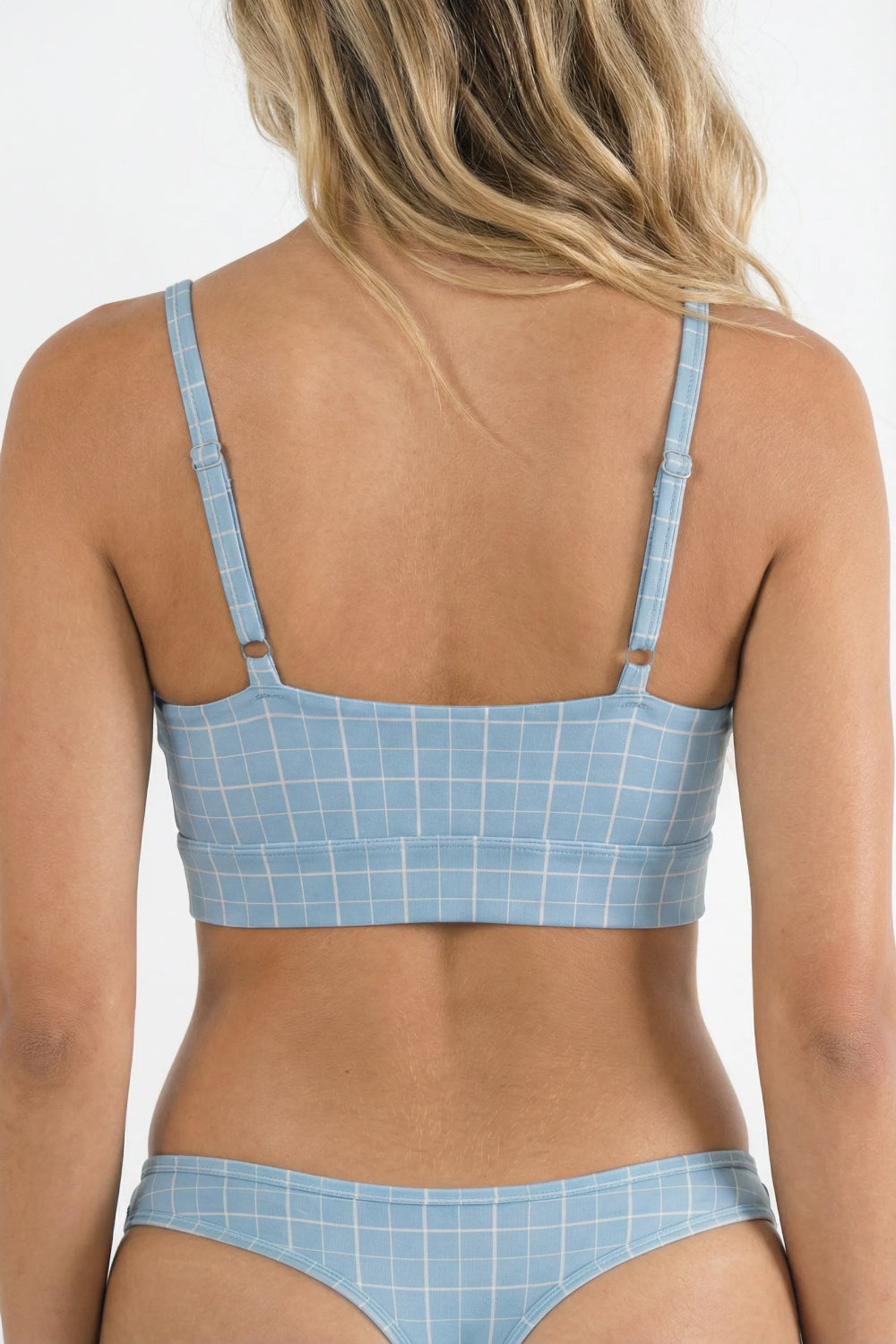 Shinesty The Spick and Span window pane plaid Boob Hammock scoop bralette – classic plaid